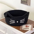 thumbnail image 1 of Cats Ear Cottons Thread Organizer Basket office Household Cosmetics Snacks Sundries Woven Desktop Organizer Box, 1 of 7