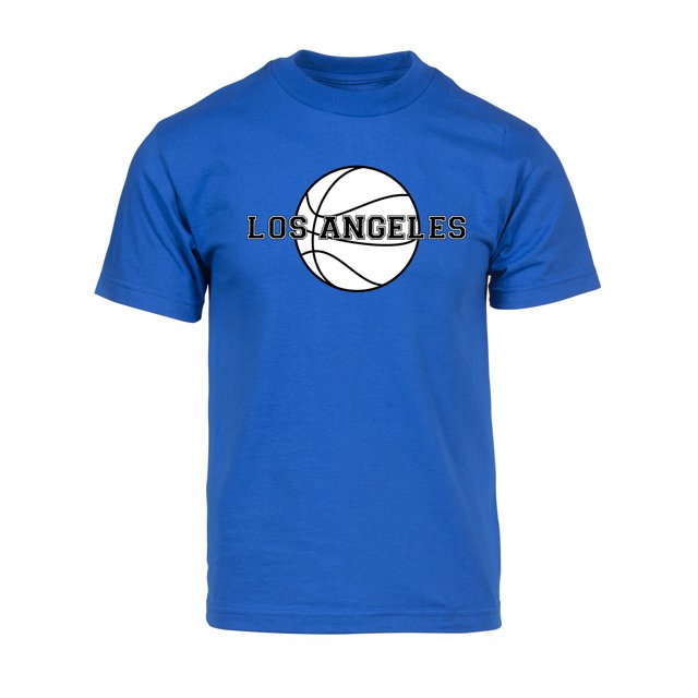 Gravity Threads T-Shirt de Basketball à Manches Courtes pour Hommes Los Angeles - Royal - P
