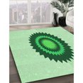 thumbnail image 3 of Ahgly Tapis Rectangulaire Lavable en Machine Intérieur Transitionnel Vert Clair, 3 Pieds x 5 Pieds, 3 of 7