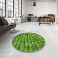 thumbnail image 4 of Ahgly Company Tapis d'Intérieur Lavable en Machine Carré Vert Transitionnel, 5 Pieds Carré, 4 of 7