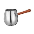 thumbnail image 4 of Casserole à Café Turc en Acier Inoxydable Poignée en Bois Surface Lisse Poêle à Fondre 420 ml, 4 of 8