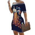 thumbnail image 1 of Short Dress Off Shoulder Skin-friendly Polyester Vintage Bodycon Midi Party Cocktail Dress for Prom, 1 of 8