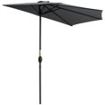 thumbnail image 1 of Outsunny Parasol Demi-Parasol de Patio 9,8 Pi Pare-Soleil, Manivelle, Gris, 1 of 10