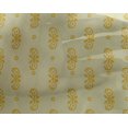 thumbnail image 4 of oneOone Georgette Viscose Fabric Circle|Leaves & Paisley Block Printed Fabric 1 Yard 42 Inch Wide, 4 of 4
