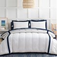 thumbnail image 1 of Stripe Design Down Alternative Comforter Set, 1 of 20