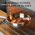 thumbnail image 3 of Koch Systeme CS 10 inch Stainless Steel Frying Pan, Skillet for Professional Cookware, Induction Compatible, Oven Safe and Dishwasher Safe, 3 of 6