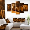thumbnail image 1 of Oak Barrels in the Tunnel - Landscape Canvas Art Print, 1 of 1