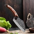 thumbnail image 5 of Handmade Forged Kitchen Knife 3 Pcs Professional Chef Knife Set, Hunting, BBQ Meat Knives for Cooking, Forged Kitchen Knife with High Carbon Stainless Steel Cutlery With Leather Sheaths, 5 of 5