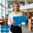 thumbnail image 3 of Birdeem Clear Plastic Document Folder 20 Pack, A4 File Folders with Snap Button and Label Pocket, Waterproof Transparent Envelopes for Office, School, and Home Filing Organization, 3 of 9