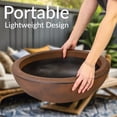 thumbnail image 3 of Sunnydaze Weather-Resistant Polyresin Double-Walled Percival Outdoor Flower Pot Planter - 20.75" - Rust - 2pk, 3 of 10