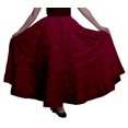 thumbnail image 1 of Phagun Jupe Longue Décontractée Bordeaux pour Femmes, Maxi d'Été, Vêtements Indiens-12, 1 of 6