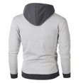 thumbnail image 4 of RXIRUCGD Veste Décontractée à Capuche à Manches Longues avec Poche Zippée pour Hommes, Blanc, Taille : m, 4 of 4