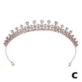 thumbnail image 1 of Couronne en Strass Couronne de Mariée Diadème de Mariage Alliage Cheveux pour Femmes M9U5, 1 of 9