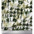 thumbnail image 1 of Soimoi Modal Satin Fabric Two Tone with White Camouflage Decor Fabric Printed Yard 42 Inch Wide, 1 of 3