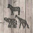 thumbnail image 4 of Set of 3 Cast Iron Trivets, 9.5 Inch Safari Animal Designs, 4 of 9