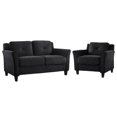thumbnail image 1 of Hartford 2 Piece Microfiber Loveseat and Chair Set in Black, 1 of 3