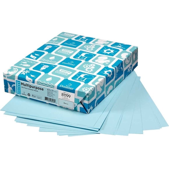 Domtar 81091 Lettermark Multipurpose Coloured Paper Legal Size - 8-1/2 x 14 blue (Pack of 500)