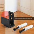 thumbnail image 4 of Cergrey Door Floor Guide, Floor Guide, 1pc Black Steel Hardware Sliding Barn Door Bottom Wall Mount Floor Guide with Screws, 4 of 7