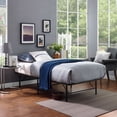 thumbnail image 1 of Modway Horizon Replaces Box Spring-Folding Metal Mattress Bed Frame, Twin, Brown, 1 of 2
