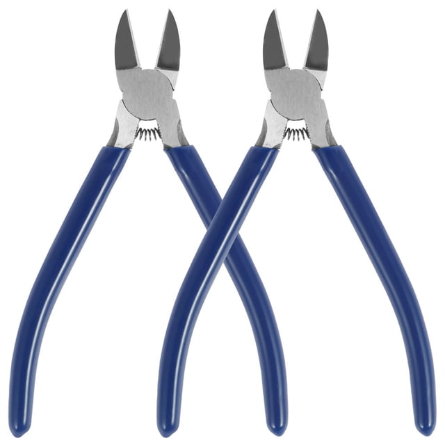 2PCS 6 inch Diagonal Cutting Plier Cutters Wire Flush Cutter Ultra Sharp Powerful Side Cutter Clippers with Longer Flush Cutting Edge for Crafting Floral Electrical wire Cut Needs