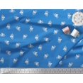 thumbnail image 2 of Soimoi Blue Moss Georgette Fabric Artistic Floral Fabric Prints By Yard 42 Inch Wide, 2 of 5
