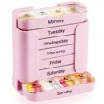 thumbnail image 1 of Weekly Pill Organizer, 28 Compartment Storage Box, Food Grade Plastic, Daily Medication Dispenser, Portable Travel Case, Secure Drawer Design, Home Pharmacy Organization, 1 of 4
