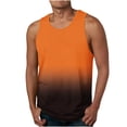 thumbnail image 1 of LSLJS Mens Gradient Print Tank Tops Sleeveless Crew Neck T Shirt Beach Muscle Tank Tops, 1 of 4