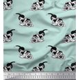 thumbnail image 1 of Soimoi Modal Satin Fabric Basset Hound Dog Print Fabric by The Yard 42 Inch Wide, 1 of 3