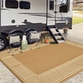 thumbnail image 2 of Gaderth Outdoor Rug 8x10 Waterproof Patio Rug, Reversible Plastic Straw Outdoor Carpet, Foldable Portable RV Camping Mat for Porch Balcony Deck Front Door Beach Picnic Camper, 2 of 9