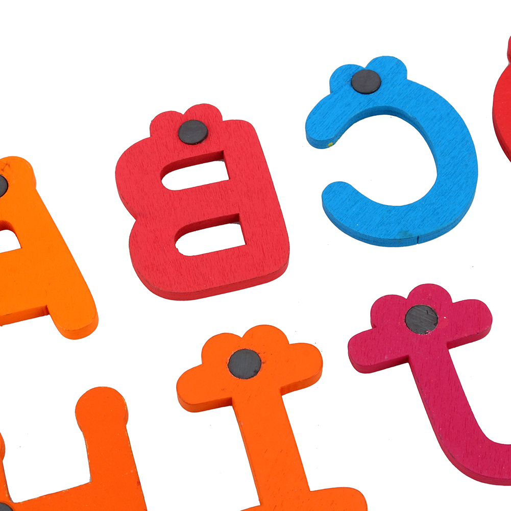 Alphabet Fridge  Non-Deformed Brightly Colour Mini Firm And Durable Wooden Alphabet Fridge  For Desk Home Table