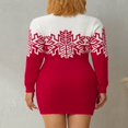 thumbnail image 2 of Christmas Family Matching Sweater Snowflake Turtleneck Long Sleeve Knitted Pullovers, 2 of 6