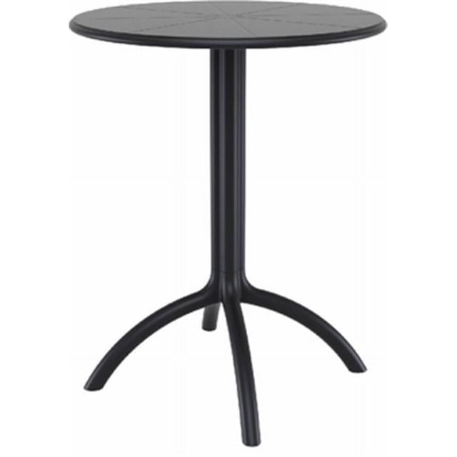 Siesta ISP160-BLA Table Bistro Ronde Pieuvre avec Noir, 1 Unité