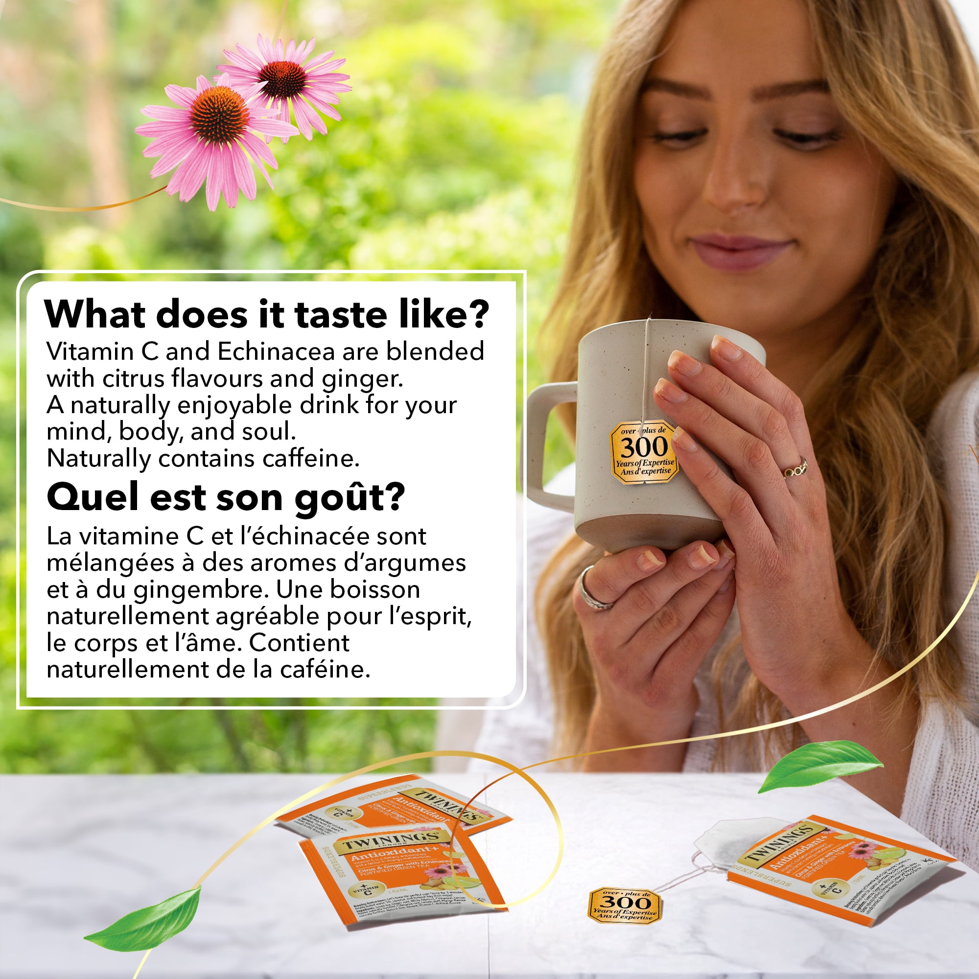 Twinings Superblends Antioxidant+ Green Tea with Vitamin C & Echinacea, 18 Tea Bags