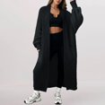 thumbnail image 2 of Comdrip Long Cardigans for Women! Long Cardigans for Women Open Front Cable Knit Cardigan Open Front Oversized Draped Sweater Outerwear Fall Cardigans for Women Dark Gray M, 2 of 4