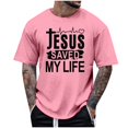 thumbnail image 3 of T-shirts pour Hommes Manfinity LEGND Slogan Graphique Décontracté T-Shirt à Manches Courtes pour Usage Quotidien, 3 of 3
