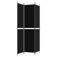 thumbnail image 3 of vidaXL 3-Panel Room Divider Black 150x220 cm Fabric, 3 of 5