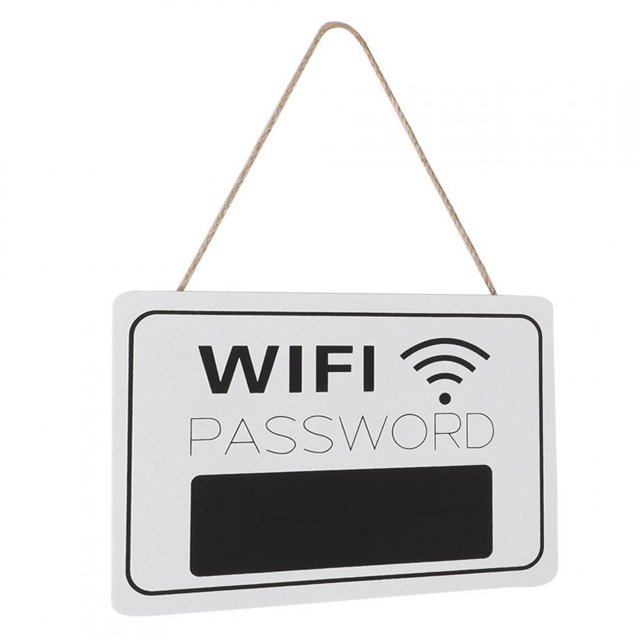 Sonew Wi-Fi Mot de Passe Signe, Affichage Wi-Fi Mot de Passe Signalisation, Affichage de Mot de Passe Mur Suspendu Café Librairie Rétro Suspendu Tableau Noir