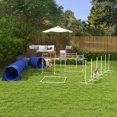 thumbnail image 2 of PawHut 7 Pcs Dog Agility Training Equipment w/ Tunnels, Adjustable Hurdles, 2 of 10