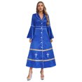 thumbnail image 2 of TiaoBug Clergy Robe for Women Long Sleeve Buttons Cassock Pulpit Church Minister Pulpit Robe Liturgical Vestments Royal Blue XXL, 2 of 7