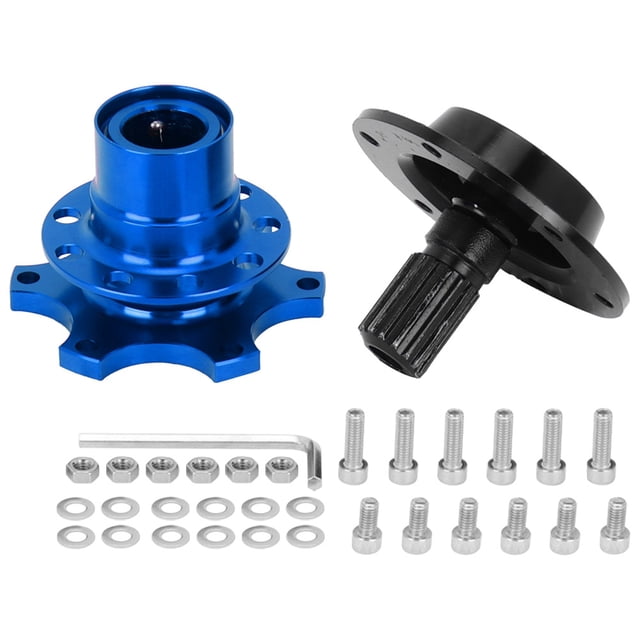Steering Wheel Quick Release Hub Kit,Universal 6 Hole Steering Steering Wheel Hub Adapter Steering Wheel Disconnect Hub Ultra Responsive