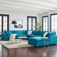 thumbnail image 2 of Modway Commix 7-Piece Down Filled Overstuffed Sectional Sofa in Teal, 2 of 10