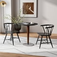 thumbnail image 4 of Gymax Windsor Dining Chair Set of 2 w/Rubber Wood Frame Curved Spindle Back & Armrest, 4 of 10