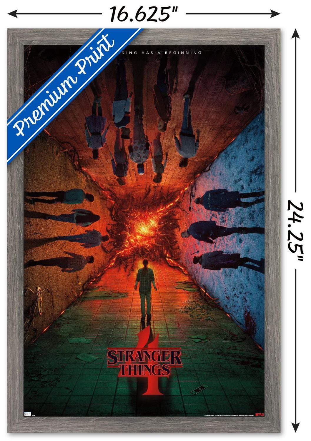 Netflix Stranger Things: Season 4 - Group Teaser One Sheet Wall Poster, 22.375" x 34"