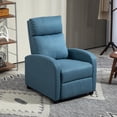 thumbnail image 2 of HOMCOM Fauteuil Inclinable à Poussée pour Cinéma Maison avec Siège Rembourré, Bleu, 2 of 10