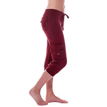 yievot Pantalons Capris Cargo pour Femmes avec Poches, Sarrau Léger, Pantalons de Randonnée Taille Haute à Cordon, Joggers, Pantalons d'Entraînement, Décontractés, Plein Air