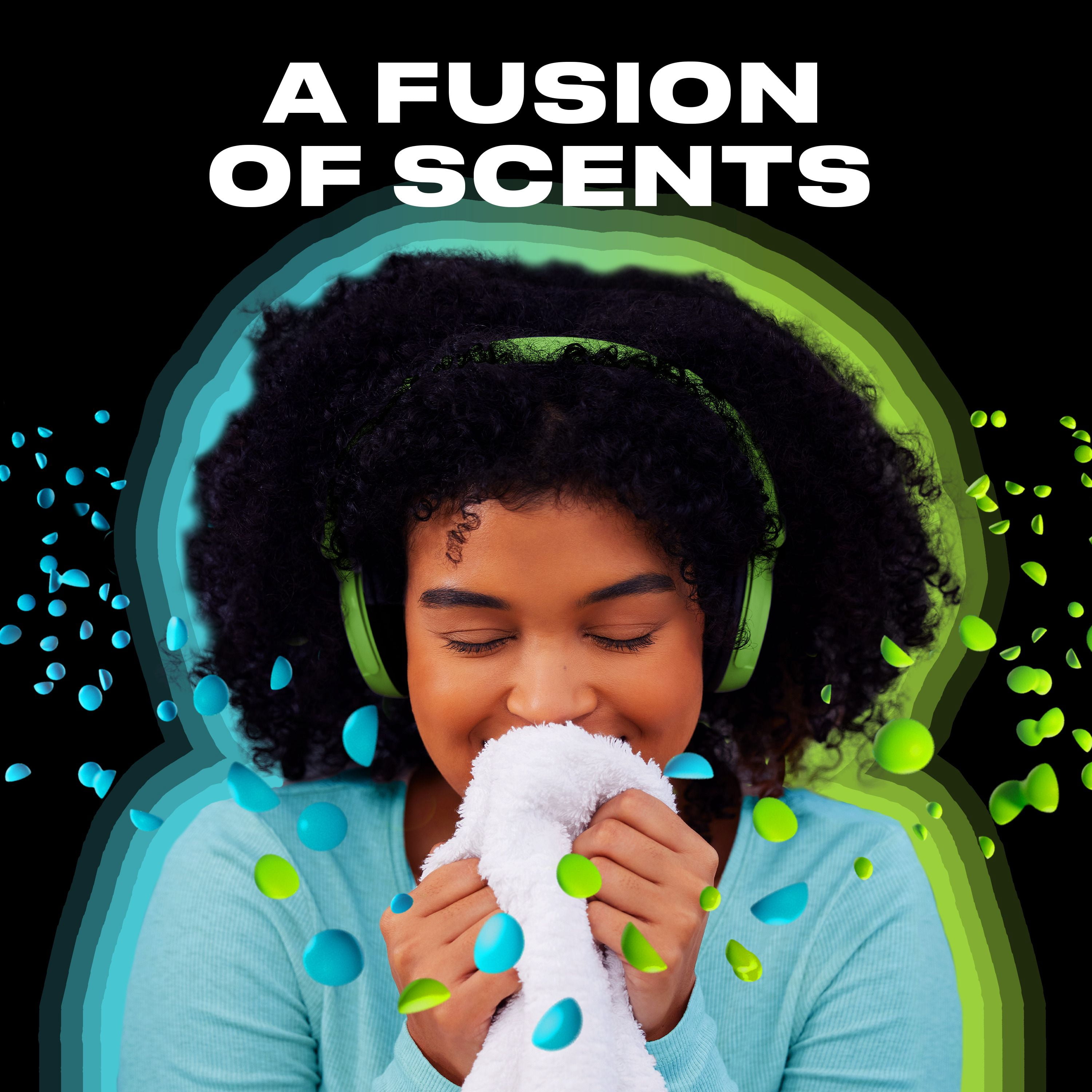 Perles rehausse-parfum pour la lessive Downy Unstopables Fusions, parfum Pénombre et jasmin, fraîcheur 2 en 1 toute la journée, technologie à double parfum