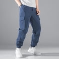 thumbnail image 1 of asjyhkr Mens Cargo Pants with Multi Pockets Elastic Waist Drawstring Jogger Hiking Work Sweatpants, 1 of 6
