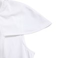 thumbnail image 4 of Fshaion Robe d'Été pour Femmes 2024 Grande Taille Manches Évasées Uni Manches Courtes Col Rond Polyvalente pour le Trajet Taille Retroussée Robe Portefeuille Moulante Liquidation à Moins de 10!, 4 of 6