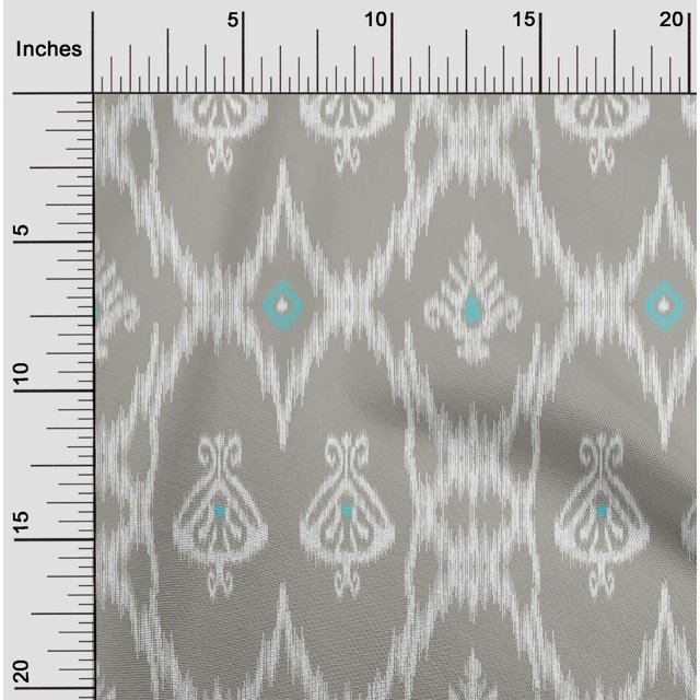 oneOone Cotton Flex Fabric Geometric Ikat Printed Craft Fabric BTY 40 Inch Wide