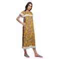 thumbnail image 3 of Moomaya Chemise de Nuit Imprimée Col Rond pour Femmes en Coton, 3 of 6